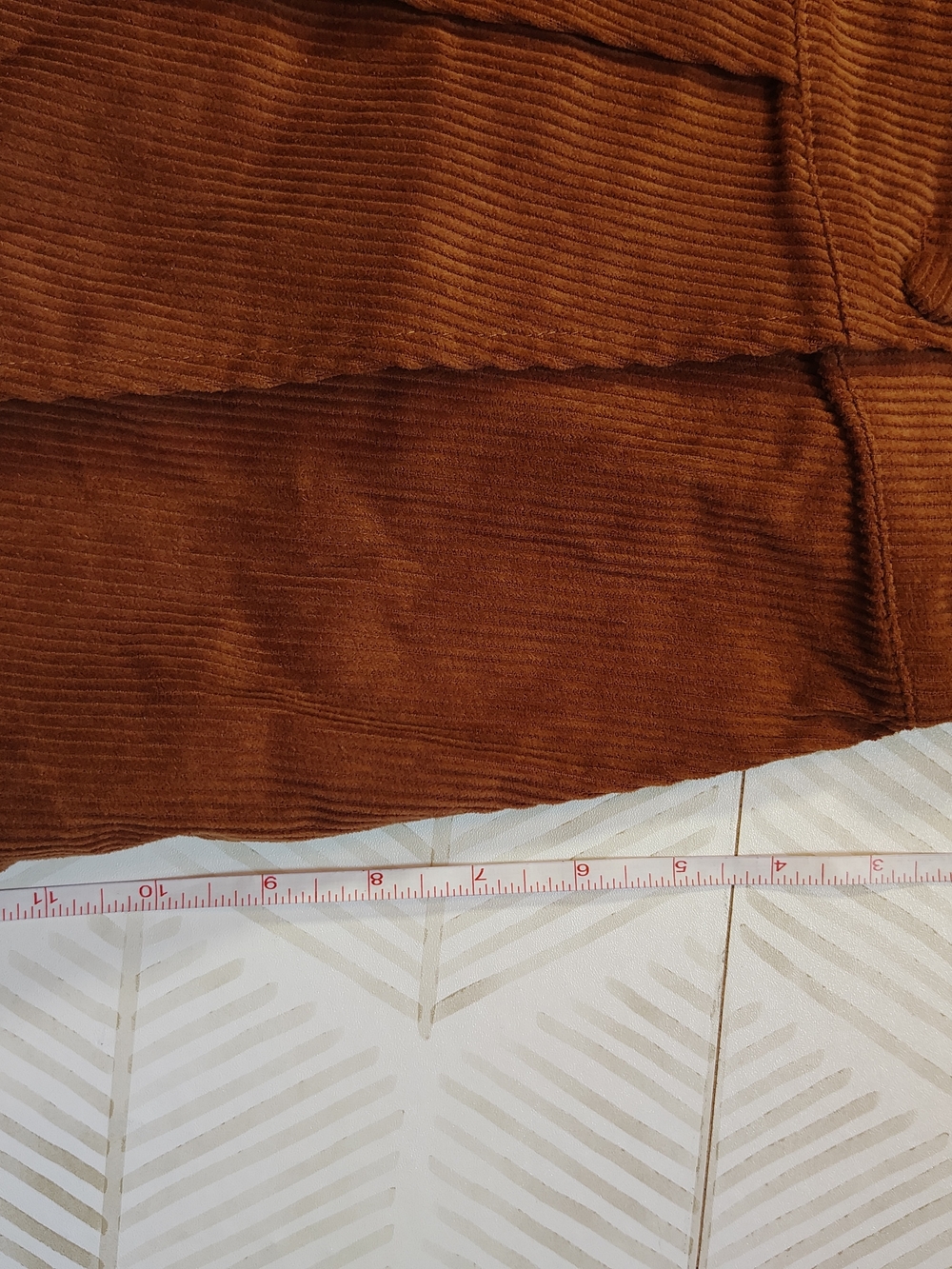 Alter'd State Rust Orange Brown Corduroy Women's Pleated Skirt Medium Boho Cotto - Picture 7 of 10